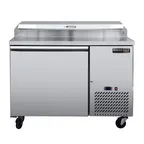 image of Maxx Cold MVPP50HC 50" Refrigerated Pizza Prep Table, 1-Door, 11 cu. ft., 6 1/3 Size Pans