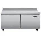 image of Maxx Cold MVR60SHC 60" 2-Door Sandwich and Salad Prep Table, 16 Pans, Stainless Steel