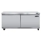 image of Maxx Cold MVR60UHC 60" 2-Solid Door Undercounter Refrigerator, Stainless Steel, 18.5 cu. ft.