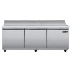 image of Maxx Cold MVR72MHC 72" Three Door Mega Top Sandwich Prep Table, 27 Pan Capacity