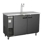 image of Maxx Cold MXBD48-1BHC 47" Draft Beer Cooler w/ 2 Kegs, 10.5 cu. ft., 1 Dual-Tap Tower