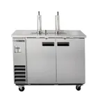 image of Maxx Cold MXBD48-2SHC 47" Draft Beer Cooler w/ 2 Kegs, 10.5 cu. ft., 2 Single-Tap Towers