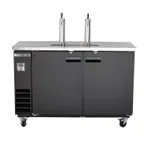 image of Maxx Cold MXBD60-2BHC 61" Draft Beer Cooler w/ 2 Kegs, 14.2 cu. ft., 2 Single-Tap Towers