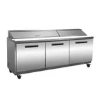 image of Maxx Cold MXCR72SHC 72" Refrigerated Sandwich/Salad Prep Table w/ 3 Doors, 18 cu. ft. 