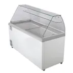 image of Maxx Cold MXDC-12 70" Ice Cream Dipping Cabinet w/ Curved Sneeze Guard