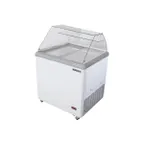 image of Maxx Cold MXDC-4 31" Ice Cream Dipping Cabinet w/ Curved Sneeze Guard