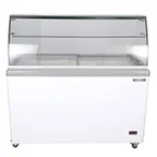 image of Maxx Cold MXDC-8 51" Ice Cream Dipping Cabinet w/ Curved Sneeze Guard