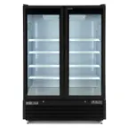 image of Maxx Cold MXGDM-50FBHC - 54" Glass Door Freezer, Black, 50 cu ft, 1‑1/4 HP, Lockable Doors
