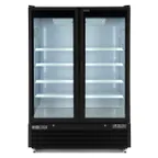 image of Maxx Cold MXGDM-50RBHC - 54" Black Glass Door Merchandiser Refrigerator, 50 cu ft, ½ HP, Lock