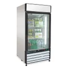 image of Maxx Cold MXM1-12RHC 25" Merchandiser Refrigerator in White, w/ Glass Door, 12 cu.ft.