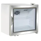 image of Maxx Cold MXM1-2R - Countertop Glass Door Refrigerator 2.1 cu.ft White Steel Double Pane Glass