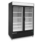 image of Maxx Cold MXM2-48FBHC 54" 2 Glass Doors Freezer Merchandiser in Black, 48 cu.ft.