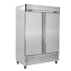 image of Maxx Cold  MXSR-49FDHC 54" 2-Section Reach-In Refrigerator w/ 2 Solid Doors, Bottom Mounted, 43 cu. ft.