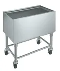 image of Krowne MB-1836 Stainless Steel Mobile Ice Bin, 116 lb, Silver
