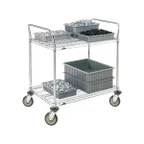 image of Metro 2SPN53PS Super Erecta SP Utility Cart w/ 2 Stainless Steel Wire Shelf - 24" x 36" x 39"