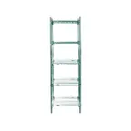 image of Metro Super Adjustable Super Erecta® 5A517K3 Wire Shelving Starter Unit, Green Epoxy - 24" x 24" x 74"