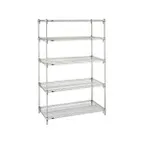 image of Metro Super Adjustable Super Erecta® 5A547C Chrome Wire Shelving Starter Unit - 42" x 24" x 74"