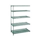 image of Metro 5AA357K3 Super Erecta® Adjustable 5-Shelf Epoxy Wire Shelving Add On Unit - 48" x 18" x 74"