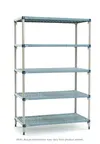 image of Metro 5Q537G3 MetroMax® Q Starter Blue 5-Shelf Polymer Shelving Unit - 36" x 24" x 74"