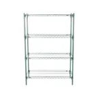 image of Metro Super Adjustable Super Erecta A346K3 4-Shelf Wire Shelving Starter Unit, Metroseal - 18" x 42" x 63"