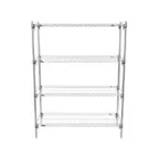 image of Metro Super Adjustable Super Erecta A356C 4-Shelf Wire Shelving Starter Unit, Chrome - 18" x 48" x 63"