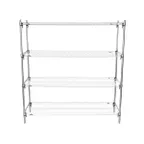 image of Metro Super Adjustable Super Erecta A366C 4-Shelf Wire Shelving Starter Unit, Chrome - 18" x 60" x 63"