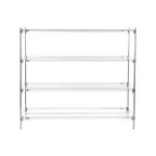 image of Metro Super Adjustable Super Erecta A376C 4-Shelf Wire Shelving Starter Unit, Chrome - 18" x 72" x 63"