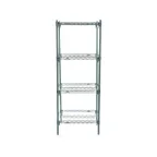 image of Metro Super Adjustable Super Erecta A416K3 4-Shelf Wire Shelving Starter Unit, Metroseal - 21" x 24" x 63"
