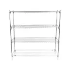 image of Metro Super Adjustable Super Erecta A516C 4-Shelf Wire Shelving Starter Unit, Chrome - 24" x 24" x 63"