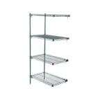 image of Metro Super Adjustable Super Erecta AA326K3 4-Shelf Wire Shelving Add-On Unit, Epoxy - 18" x 30" x 63"
