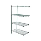 image of Metro Super Adjustable Super Erecta AA336K3 4-Shelf Wire Shelving Add-On Unit, Epoxy - 18" x 36" x 63"