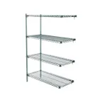 image of Metro Super Adjustable Super Erecta AA346K3 4-Shelf Wire Shelving Add-On Unit, Epoxy - 18" x 42" x 63"