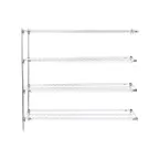 image of Metro Super Adjustable Super Erecta AA376C 4-Shelf Wire Shelving Add-On Unit, Chrome - 18" x 72" x 63"