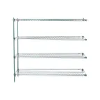 image of Metro Super Adjustable Super Erecta AA376K3 4-Shelf Wire Shelving Add-On Unit, Epoxy - 18" x 72" x 63"