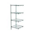 image of Metro Super Adjustable Super Erecta AA416K3 4-Shelf Wire Shelving Add-On Unit, Epoxy - 21" x 24" x 63"