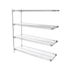 image of Metro Super Adjustable Super Erecta AA446C 4-Shelf Wire Shelving Add-On Unit, Chrome - 21" x 42" x 63"