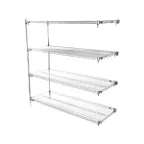 image of Metro Super Adjustable Super Erecta AA466C 4-Shelf Wire Shelving Add-On Unit, Chrome - 21" x 60" x 63"
