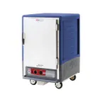 image of Metro C535-HLFS-U-BU "Half Height" 1-Door Solid Heated Holding Cabinet, 43"-48" H, Aluminum, 8-Pan 18"x26" Capacity