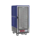 image of Metro C537-HFC-U-BU 3/4 Height 1-Door Clear Heated Holding Cabinet, 55-60" Height, 14 Pan Capacity, Aluminum, 2000W 120V