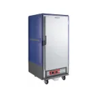 image of Metro C537-HFS-4-BU 1-Section Solid Door Heated Holding Cabinet, 55-60" H, 14x18"x26" or 26x12"x20" Pan Capacity, Aluminum, Blue Insulation