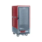 image of Metro C537-HLFC-4 "3/4 Height" 1-Door Clear Heated Holding Cabinet, 55-60" High, 14-Pan 18"x26" Capacity, Aluminum Finish, 1440W, 120V