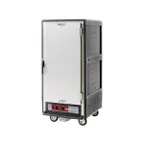 image of Metro C537-HLFS-4 "3/4 Height" 1-Door Solid Heated Holding Cabinet, 14-Pan 18"x26", Aluminum, 1440W