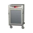 image of Metro C565-SFC-LPFS Half Height 2-Door Heated Holding Cabinet, 17-Pan 18"x26" Capacity, Stainless Steel