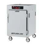 image of Metro C585-SFS-LPFC "1/2 Height" 2-Door Heated Holding Cabinet, Solid & Glass Doors, 2000W, 17-Pan Capacity