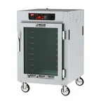 image of Metro C585L-SFC-UPFS "Half Height" 2-Door Heated Holding Cabinet, 8x18"x26" or 16x12"x20" Pan Capacity, Stainless Steel