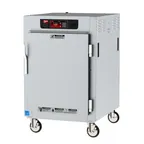 image of Metro C585L-SFS-L "Half Height" 1-Door Solid Heated Holding Cabinet, 17-Pan (18"x26"), 304 Stainless Steel, 1440W, 120V