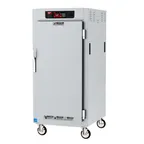image of Metro C587L-SFS-L 3/4 Height 1-Door Solid Heated Holding Cabinet, 27-Pan (18"x26") Capacity, Stainless Steel, 1440W
