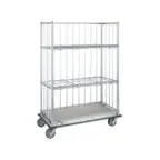 image of Metro CLTH2460C Wire Convertible Linen Truck on Wheels, Chrome Plated
