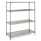 image of Metro EZ1836NK3-4 Super Erecta 4-Shelf Wire Shelving Convenience Pak, Green Epoxy - 18" x 36" x 74"
