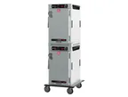 image of Metro HBCN16-AS-T 2-Section Heated Holding Cabinet, 1-Solid Door, Narrow 16-Pan Capacity, Aluminum Finish, 61"-66"H
